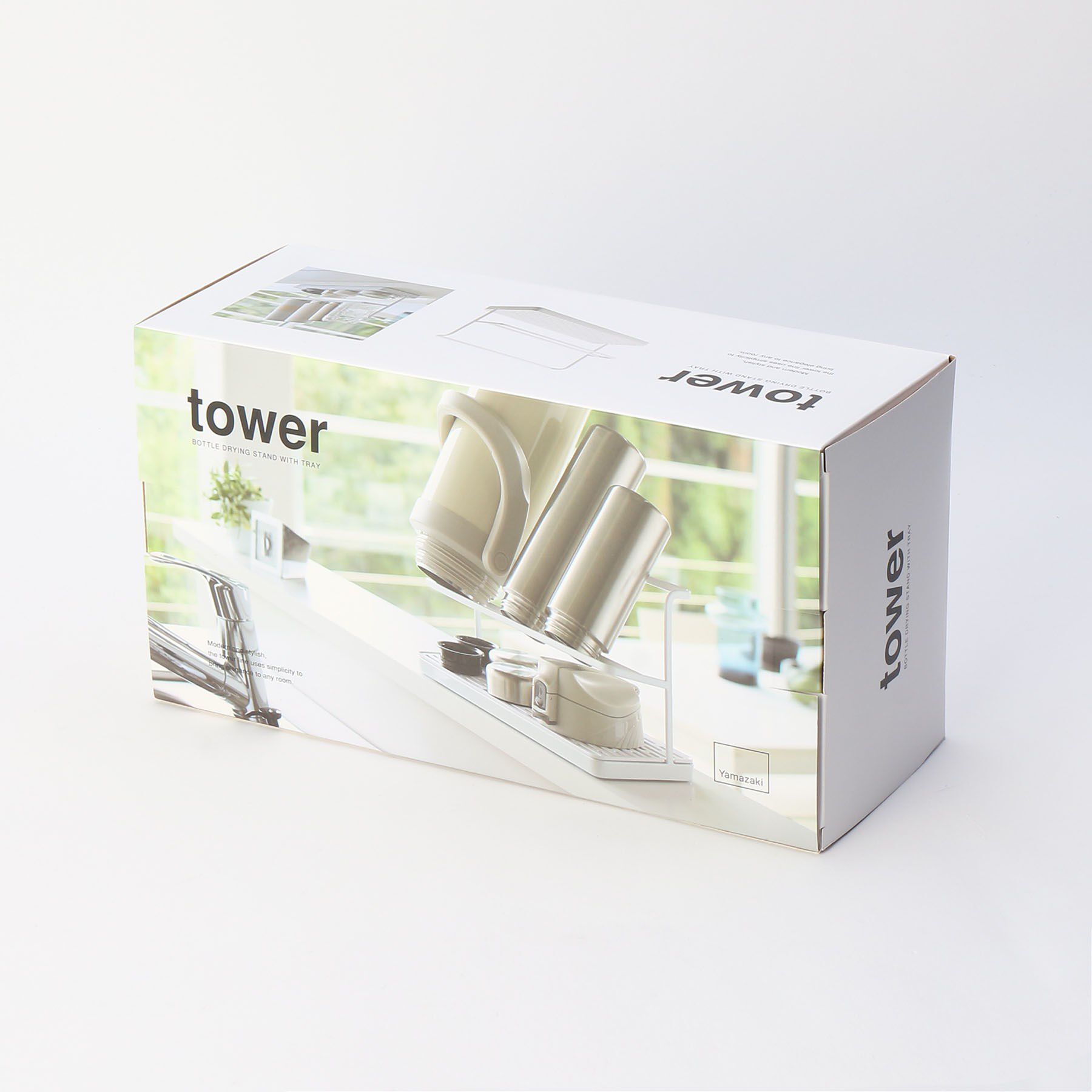 212 KITCHEN STORE「ワイドジャグボトルスタンド タワー WH 山崎実業 ＜tower タワー＞」|食器・キッチングッズ|