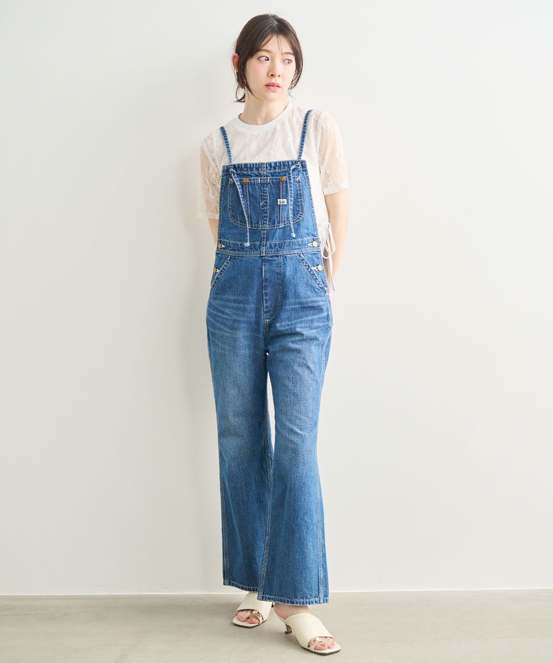 COCO DEAL「《COCO DEAL/Lee》ストレートスリムデニムサロペット」|オールインワン|