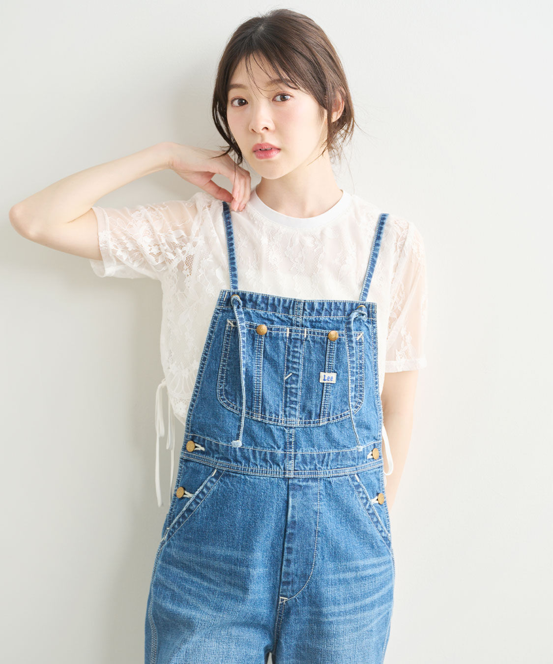 COCO DEAL「《COCO DEAL/Lee》ストレートスリムデニムサロペット」|オールインワン|