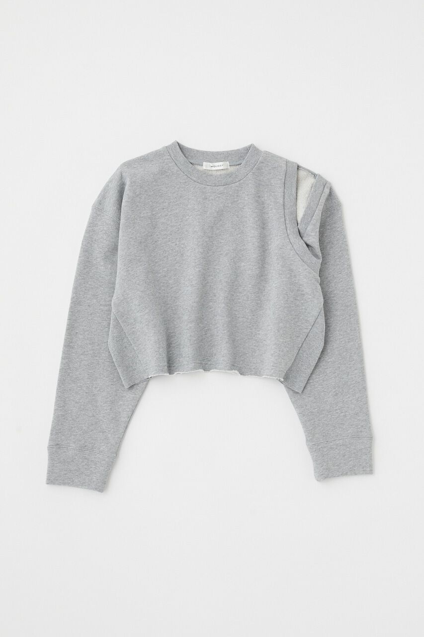 MOUSSY「SHOULDER CUT CROPPED トップス」|パーカー|