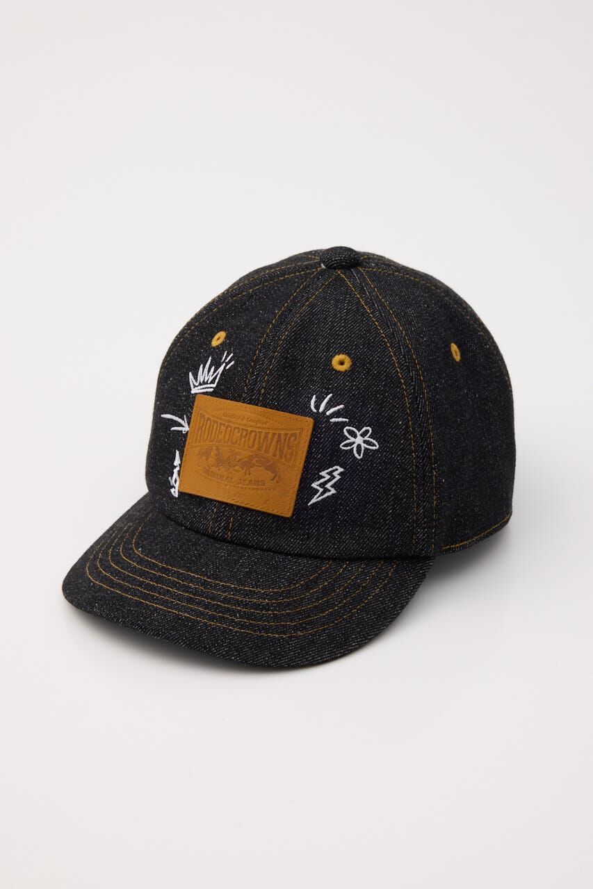 RODEO CROWNS「デニムパッチCAP」|その他|BLK