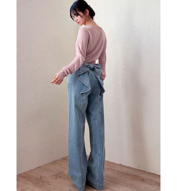 RESEXXY「バックリボンデニムパンツ」|デニム|