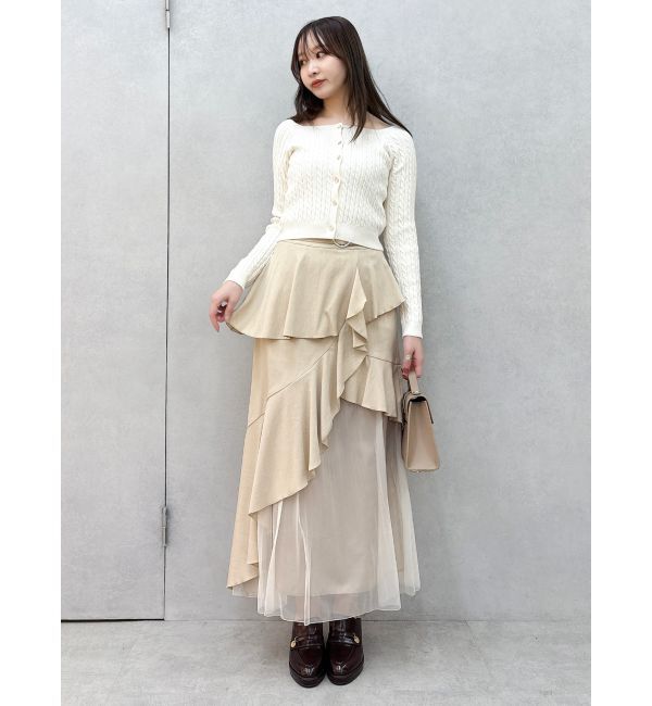 dazzlin「【追加生産分/新色追加】アシメプリーツマーメイドスカート」|スカート|