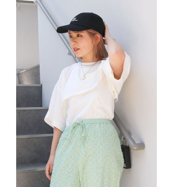Ungrid「レイヤードショートルーズTee」|Tシャツ・カットソー|オフホワイト