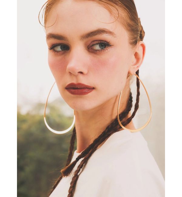 EVRIS「BIG WIDE HOOP ピアス」|ピアス|