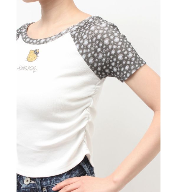 GYDA「GYDA&times;ハローキティ レオパードラグランTシャツ」|Tシャツ・カットソー|