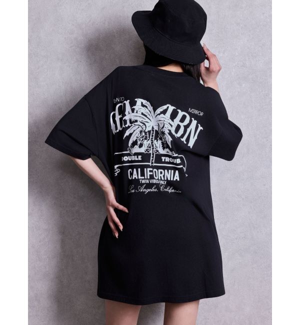GYDA「TWIN VIBES ONLY BUNNY BIG Tシャツ」|Tシャツ・カットソー|ブラック