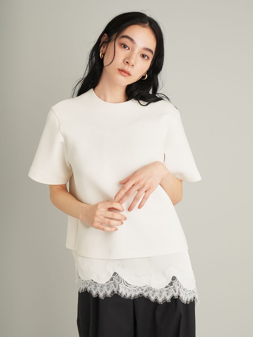 Mila Owen「【WEB限定カラー】キャミレイヤードダンボールＴシャツ」|Tシャツ・カットソー|WHT