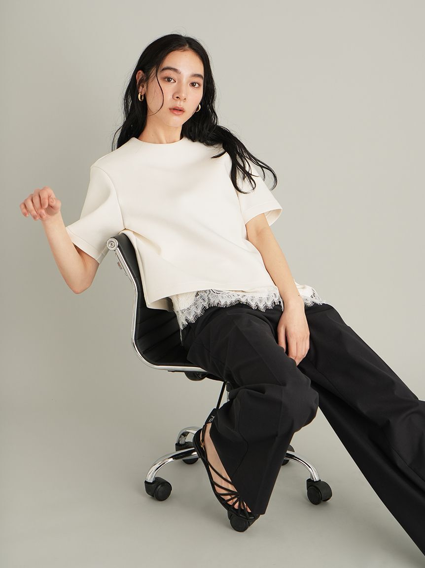 Mila Owen「【WEB限定カラー】キャミレイヤードダンボールＴシャツ」|Tシャツ・カットソー|