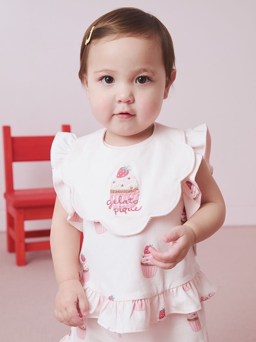 GELATO PIQUE KIDS & BABY「【BABY】カップケーキ柄スタイ」|スタイ|