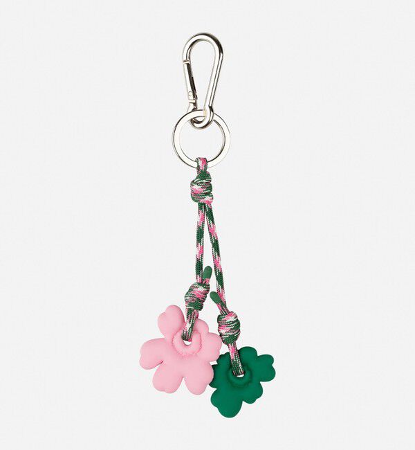 Marimekko「Riimi Unikko キーチェーン」|その他|ﾗｲﾄﾋﾟﾝｸ&times;ｸﾞﾘｰﾝ
