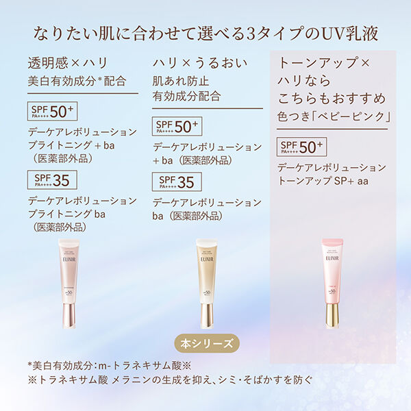 エリクシール「エリクシール デーケアレボリューション + ba みずみずしくなめらかな使い心地 (35ml)」|乳液|