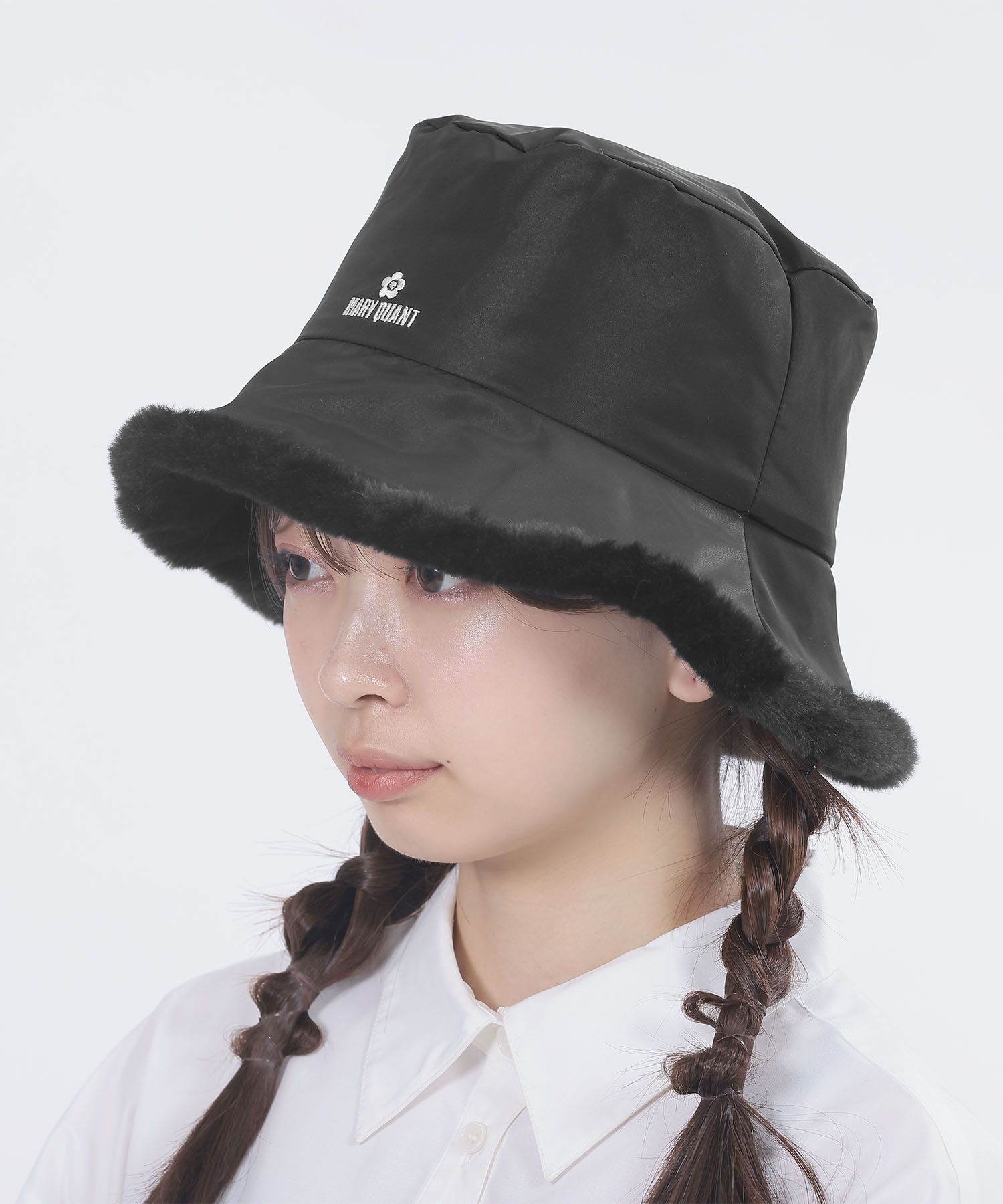 MARY QUANT「リバーシブルバケット ハット」|ハット|ブラック