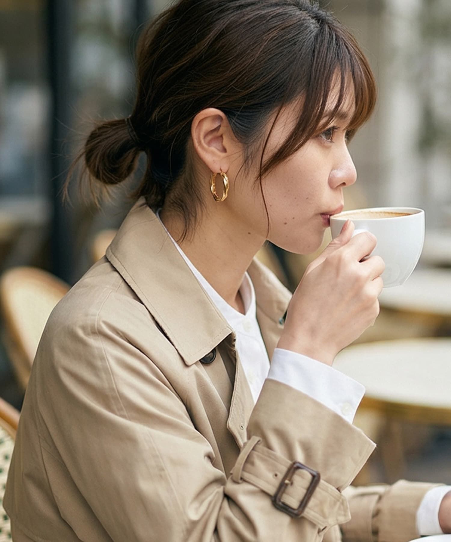 STYLE DELI「【DELI by】ツイストゴールドフープピアス」|ピアス|