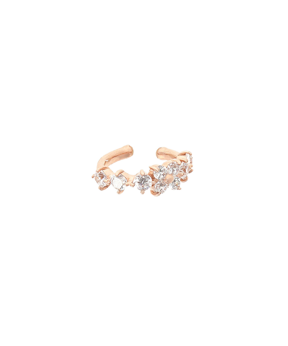 Samantha Tiara「フラワーモチーフバンド　イヤーカフ(クリア)」|イヤーカフ|SILVER PGﾒｯｷ