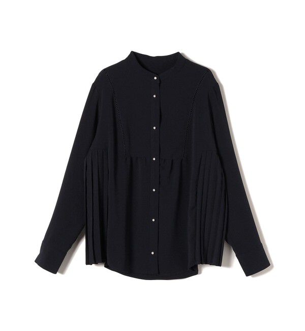 SHIPS for women「【WEB限定】〈手洗い可能〉ストレッチ ジョーゼット プリーツ ブラウス」|シャツ・ブラウス|