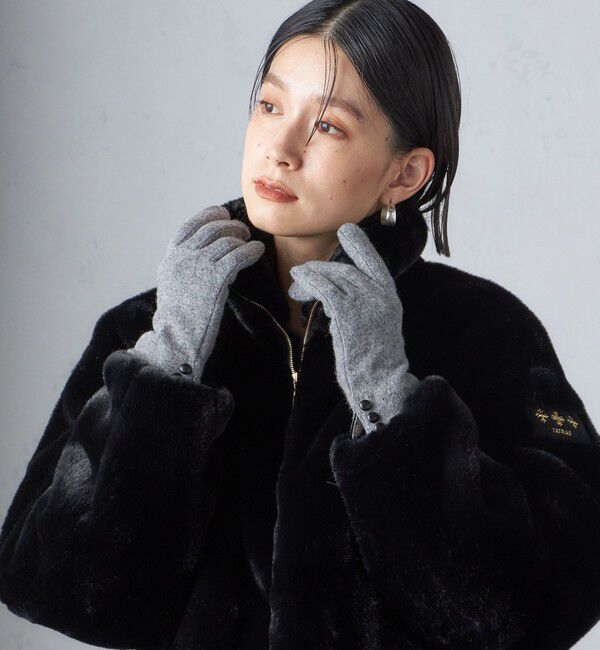 SHIPS for women「カシミヤ ミックス ジャージ グローブ」|手袋|
