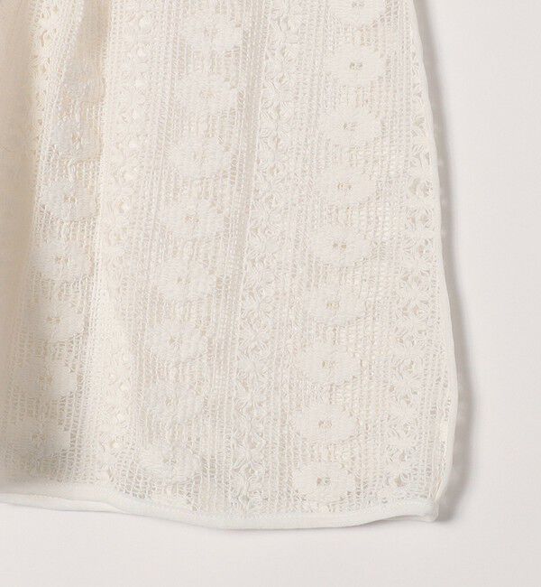 quaranciel「quaranciel:〈手洗い可能〉クロシェ レース ペプラム シャツ ブラウス」|シャツ・ブラウス|
