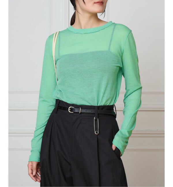 IENA LA BOUCLE「TOURNON /トゥルノン COTTON GEORGETTE C/N プルオーバー 26SSCS033」|Tシャツ・カットソー|