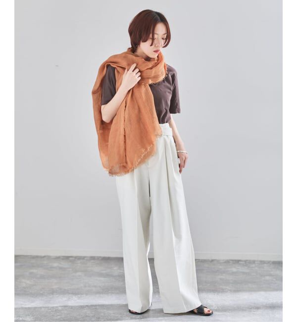IENA「NIMNIMDUAI/ニムニムデュアイ PLAIN GAUZE STOLE ストール」|ストール|