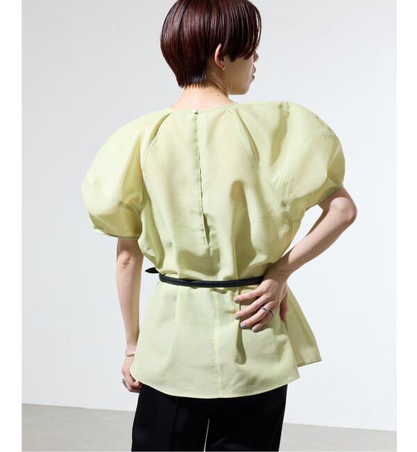 IENA「《一部店舗限定》袖ボリュームシアーブラウス」|シャツ・ブラウス|