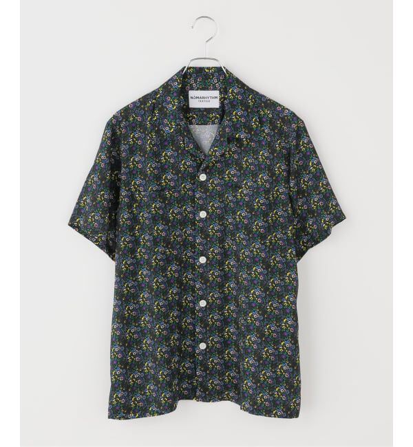 JOURNAL STANDARD「【NOMARHYTHM TEXTILE 】 SMALL FLOWER SUMMER SHIRT」|シャツ・ブラウス|ブラック