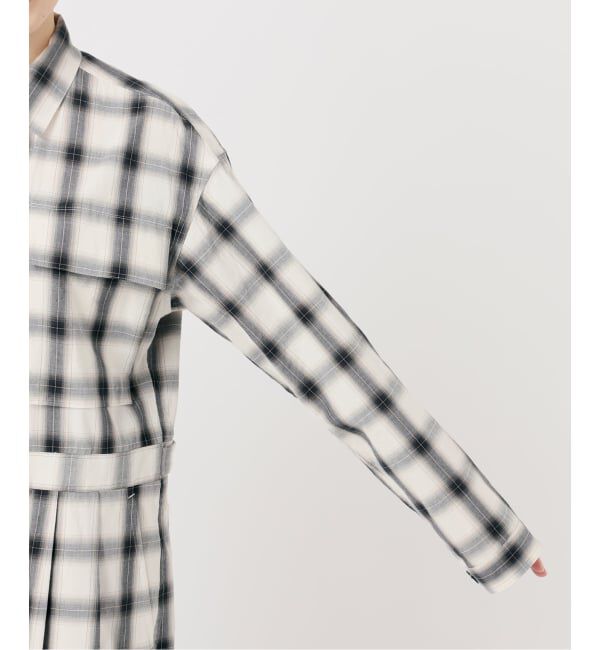 Glyph「《一部店舗+WEB限定》Glyph Ombre Check Jumpsuit」|オールインワン|