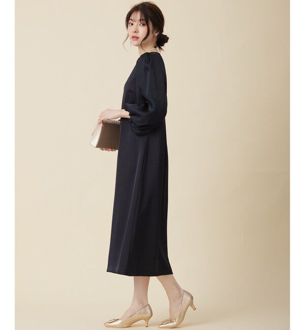 ANY SIS「【洗える】シフォンスリーブサック ドレス」|ドレス|