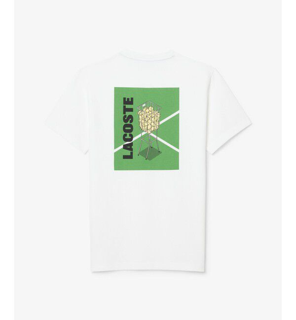 LACOSTE「ボールバスケットバックプリントウルトラドライTシャツ」|Tシャツ・カットソー|