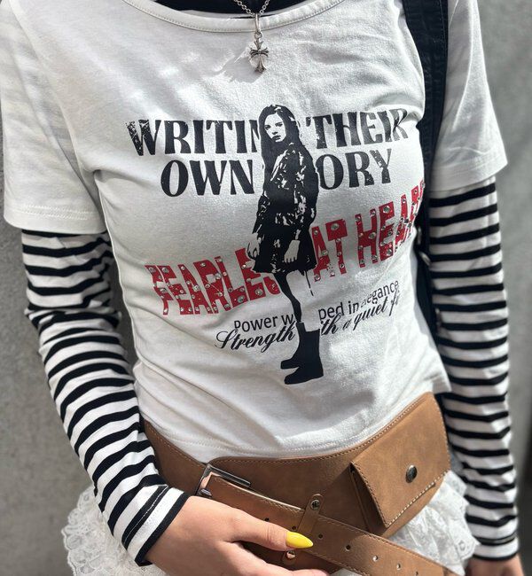  「【WEB限定】エリオット袖レイヤードトップス」|Tシャツ・カットソー|