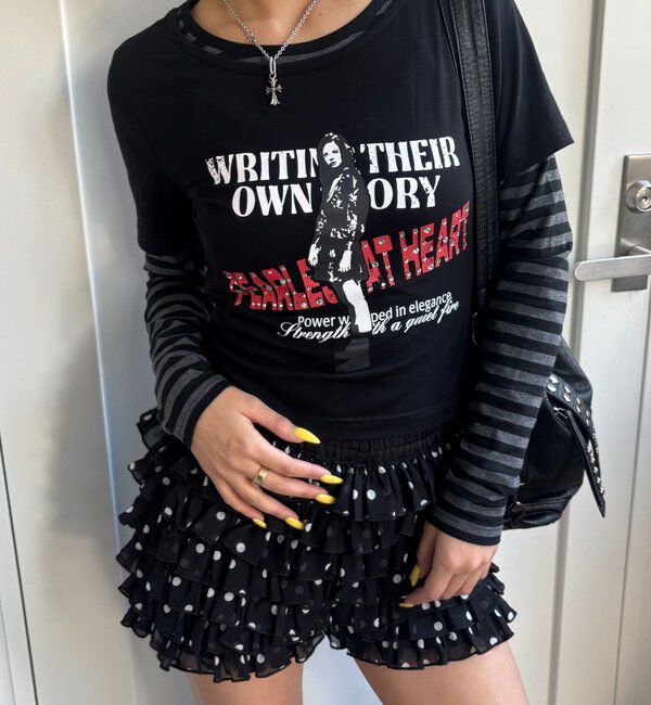  「【WEB限定】エリオット袖レイヤードトップス」|Tシャツ・カットソー|