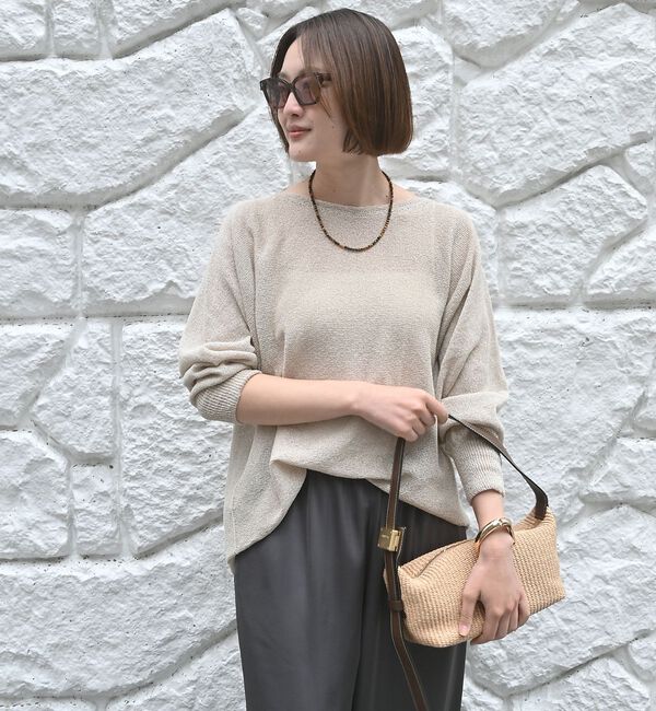 qualite「【大人気アイテムが進化して新登場！】camifine ニットプルオーバー」|Tシャツ・カットソー|