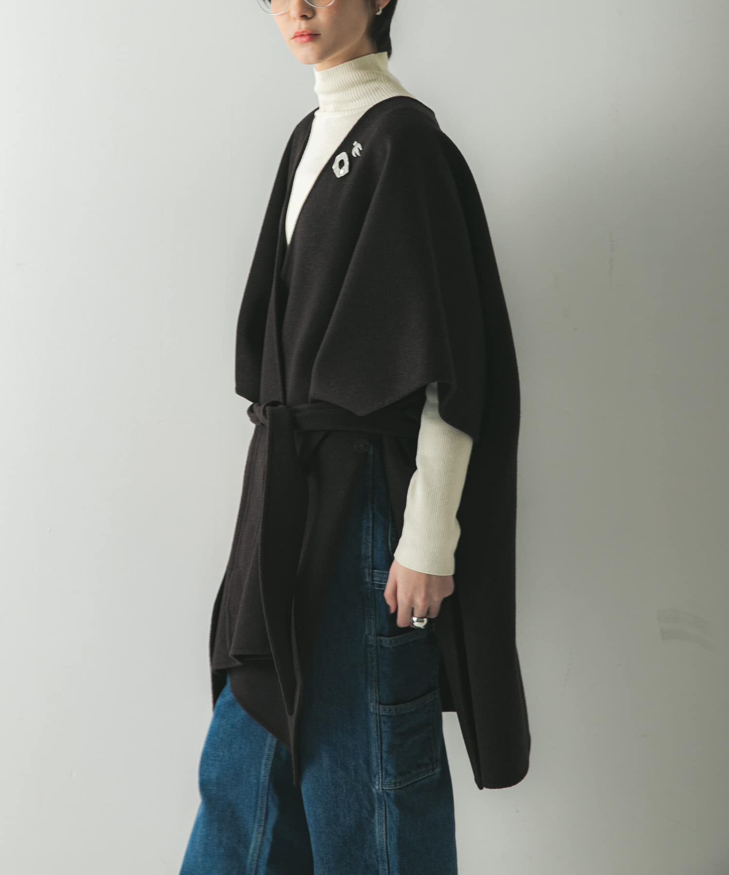 URBAN RESEARCH「ウールカシミヤリバーポンチョ」|ポンチョ・ケープ|