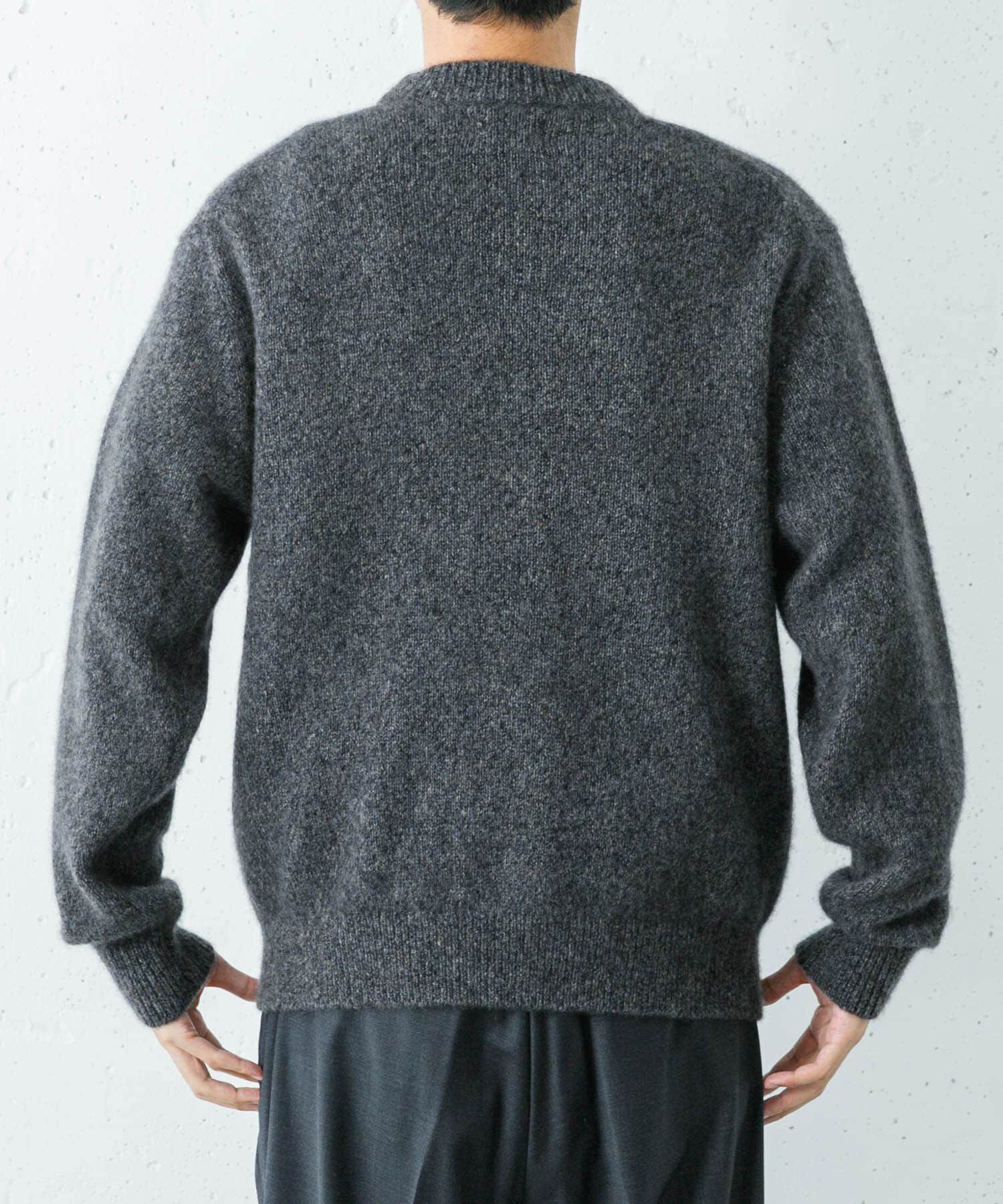 URBAN RESEARCH「new basic　CASHMERE SILK MOULINE CREW-NECK KNIT」|ニット・セーター|