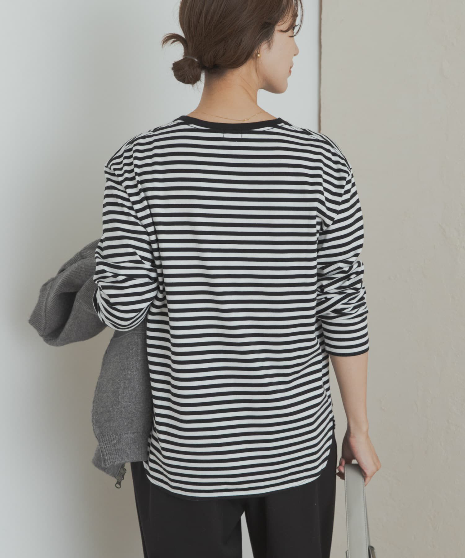 URBAN RESEARCH DOORS「コットンラウンドヘムカットソー」|Tシャツ・カットソー|