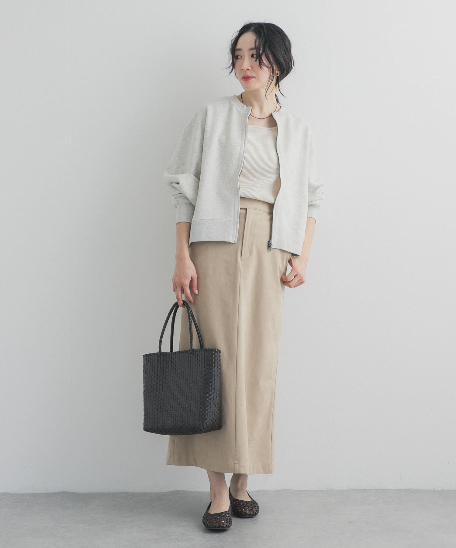 URBAN RESEARCH DOORS「『WEB/一部店舗限定カラー』コットンスウェットジップカーディガン」|カーディガン|