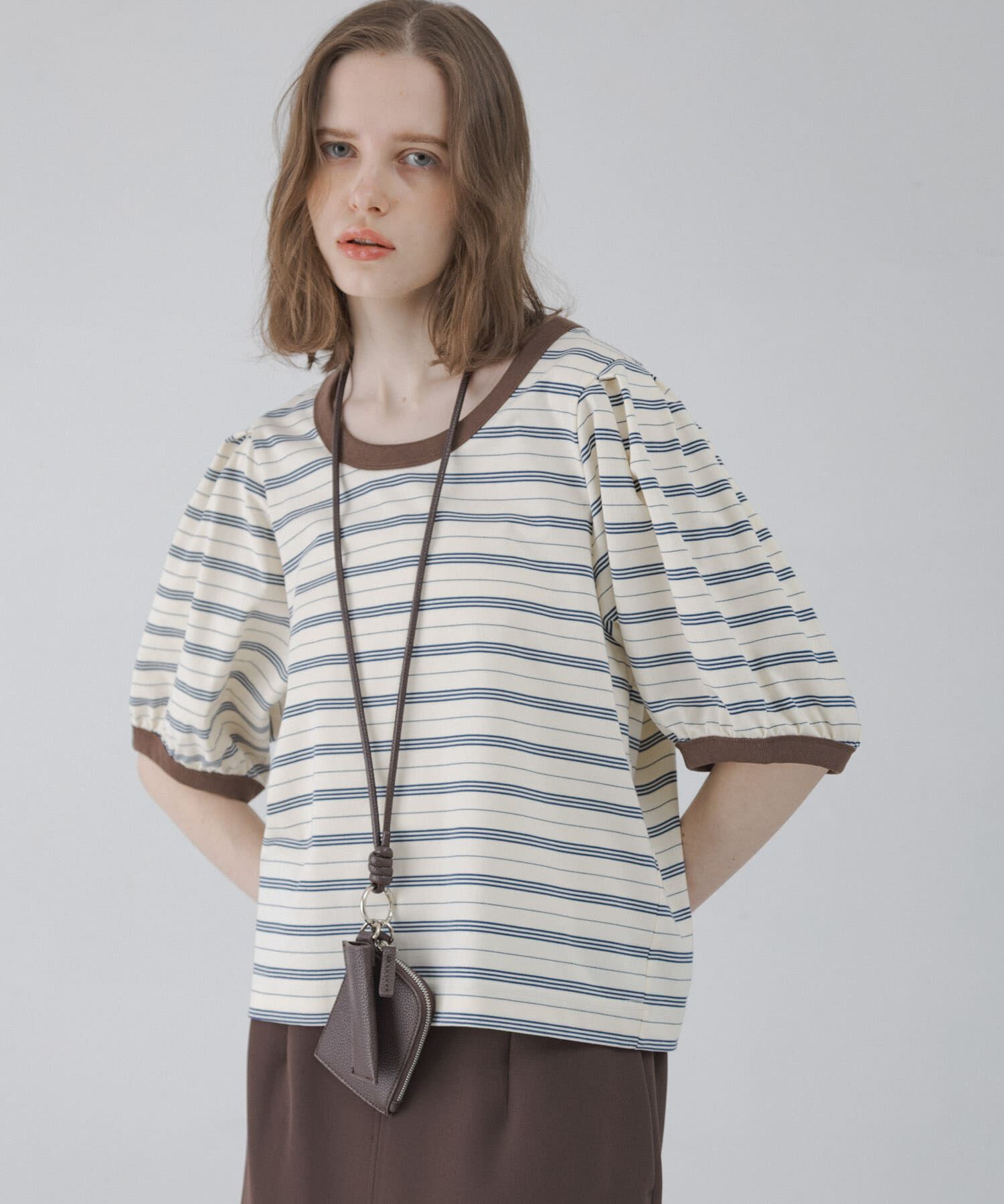 Sonny Label 「マルチボーダーパフスリプルオーバー」|Tシャツ・カットソー|