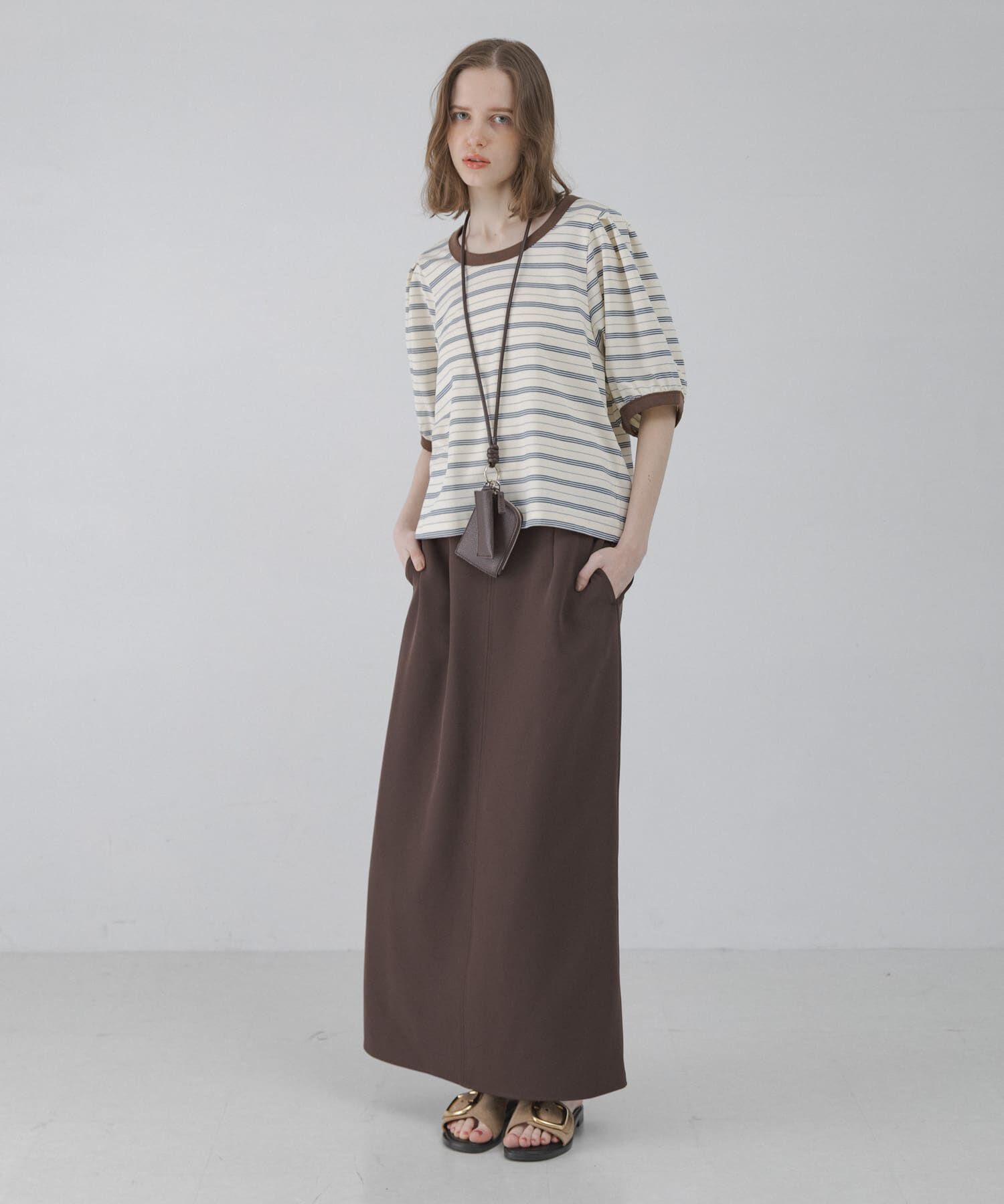 Sonny Label 「マルチボーダーパフスリプルオーバー」|Tシャツ・カットソー|
