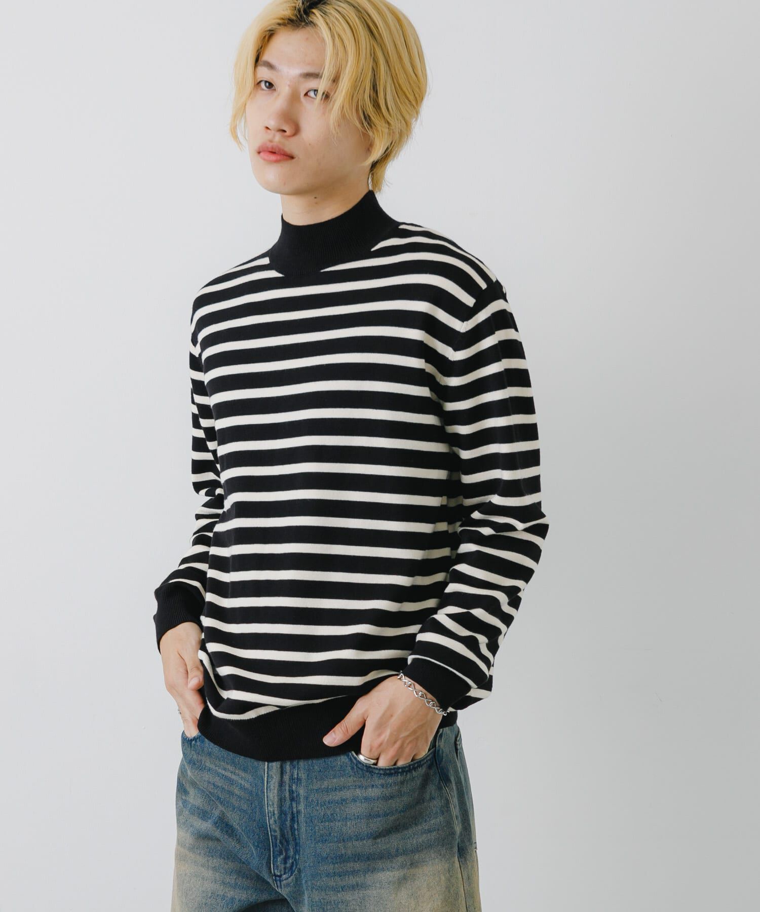 SENSE OF PLACE by URBAN RESEARCH「ストレッチモックネックニット」|ニット・セーター|