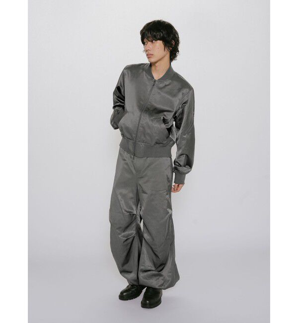 MIDIUMISOLID「MIDIUMISOLID Men&rsquo;s ブリーチサテンMA-1」|テーラードジャケット|