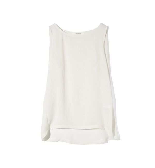 MIDIUMISOLID「MIDIUMISOLID for Ladies ノースリーブタックワイドプルオーバー」|Tシャツ・カットソー|オフホワイト