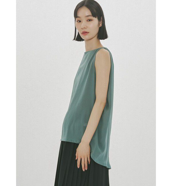 MIDIUMISOLID「MIDIUMISOLID for Ladies ノースリーブタックワイドプルオーバー」|Tシャツ・カットソー|