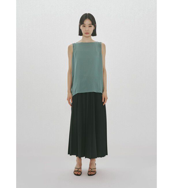 MIDIUMISOLID「MIDIUMISOLID for Ladies ノースリーブタックワイドプルオーバー」|Tシャツ・カットソー|