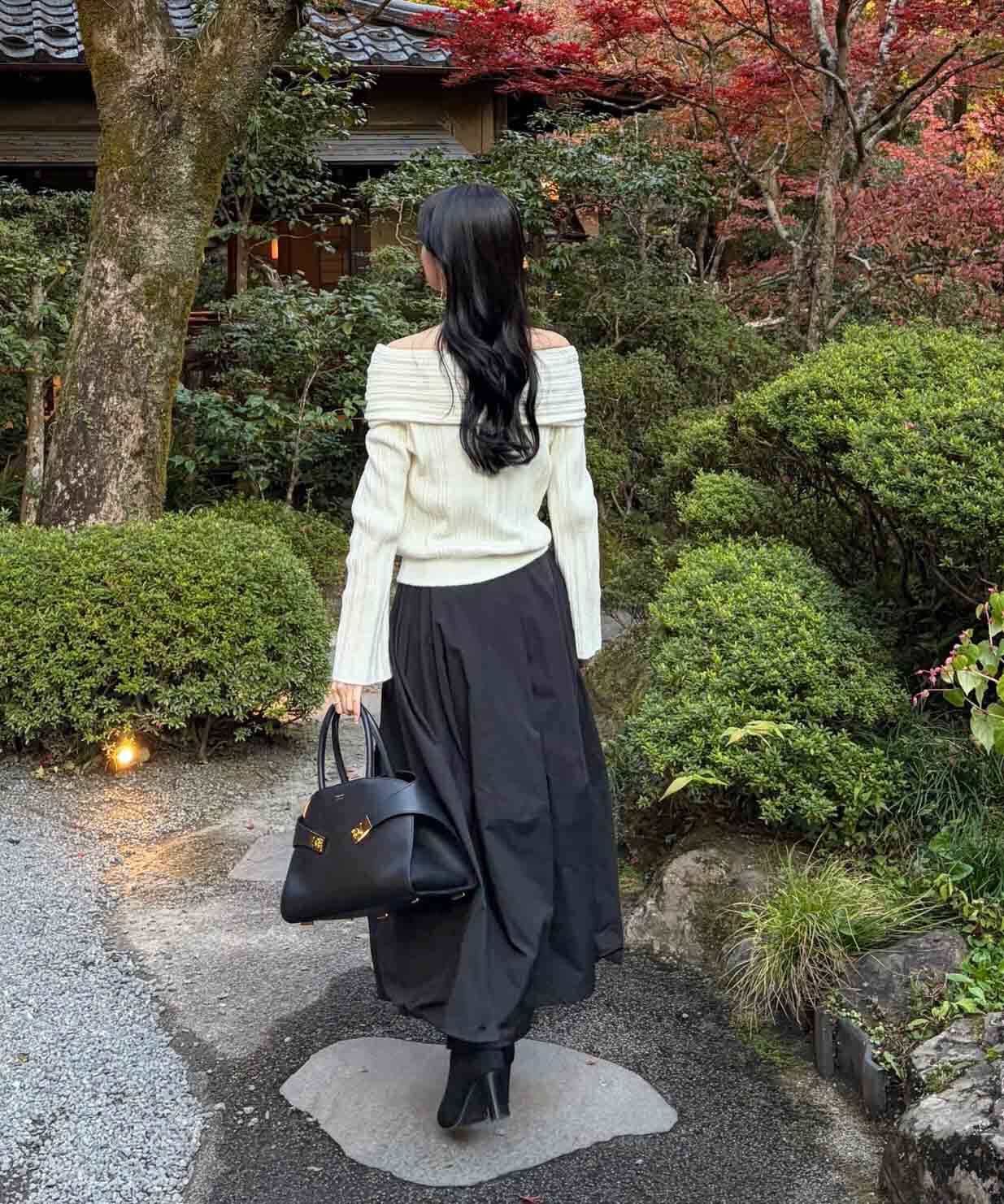 PROPORTION BODY DRESSING「ランダムリブオフショルニット 25AW」|ニット・セーター|