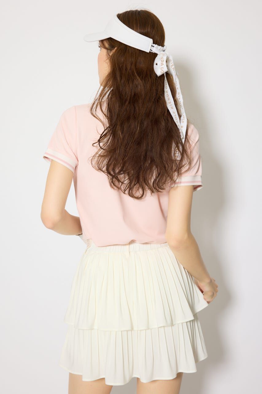 rienda「ラインコンパクトポロトップス」|Tシャツ・カットソー|