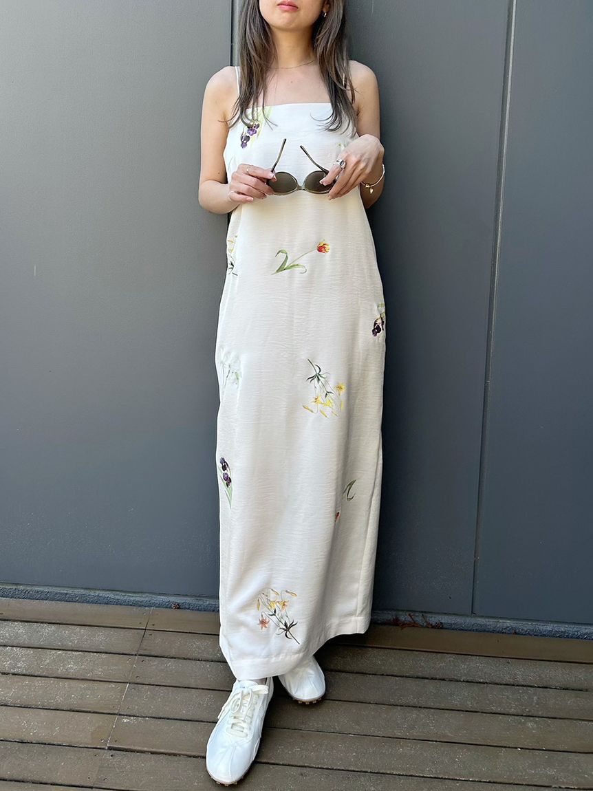 emmi atelier「【emmi&times;NYBG】サテンキャミワンピース/ハンドウォッシャブル」|ワンピース|