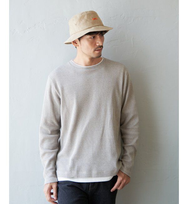 ikka「メランジワッフルフェイクロンT」|Tシャツ・カットソー|