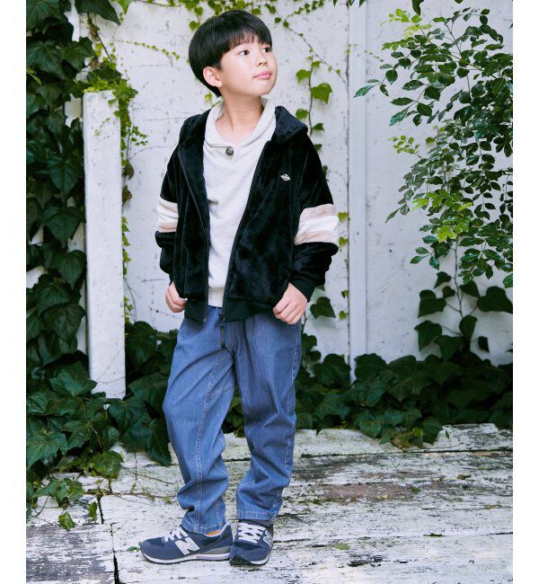 ikka kids「ファーフリース袖切り替えパーカー（110~160cm）」|その他|