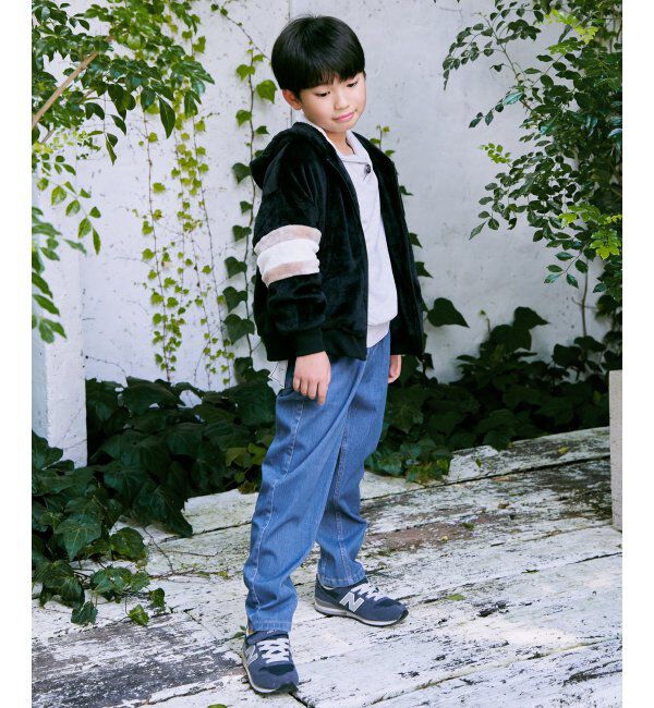ikka kids「ファーフリース袖切り替えパーカー（110~160cm）」|その他|