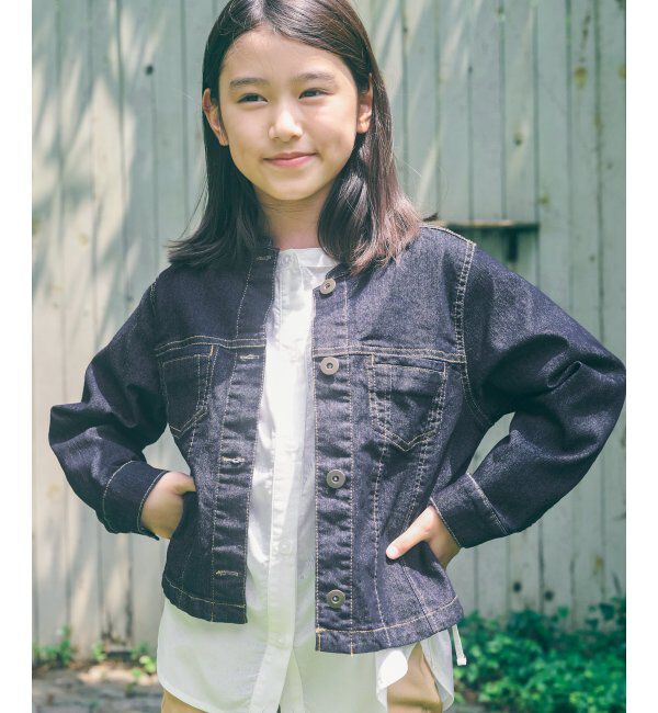 ikka kids「ＬＫメッシュデニムバンドカラーＪＫ」|その他|